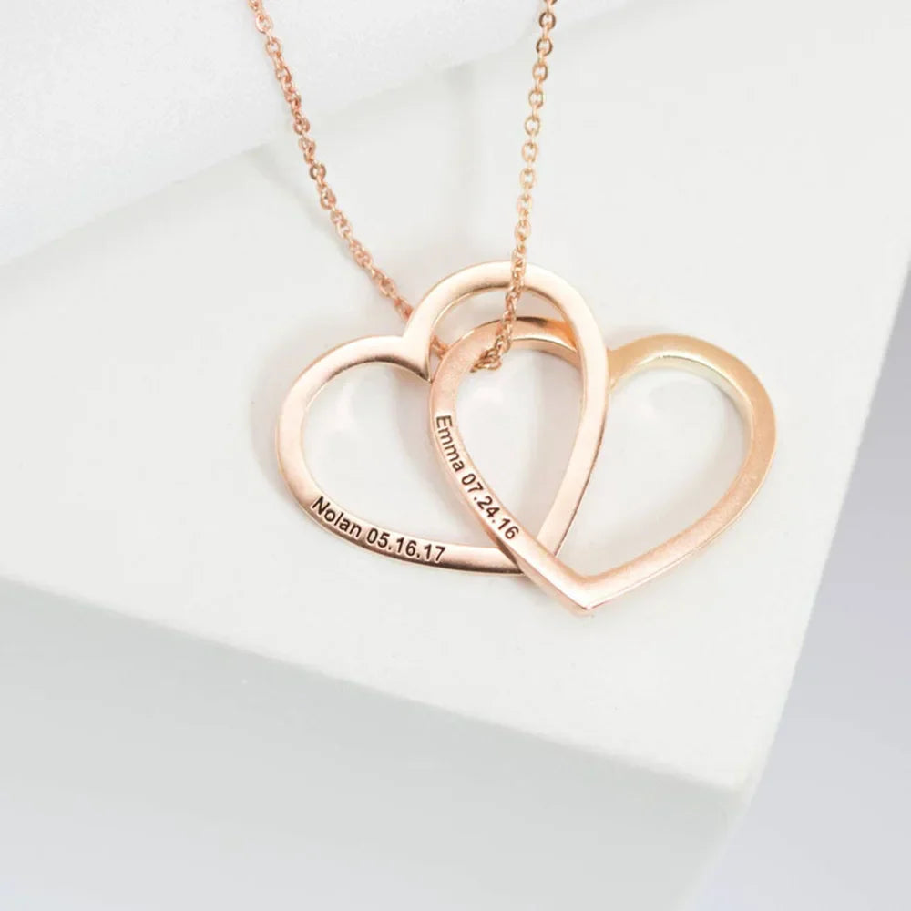 Customizable Heart Layered Necklace