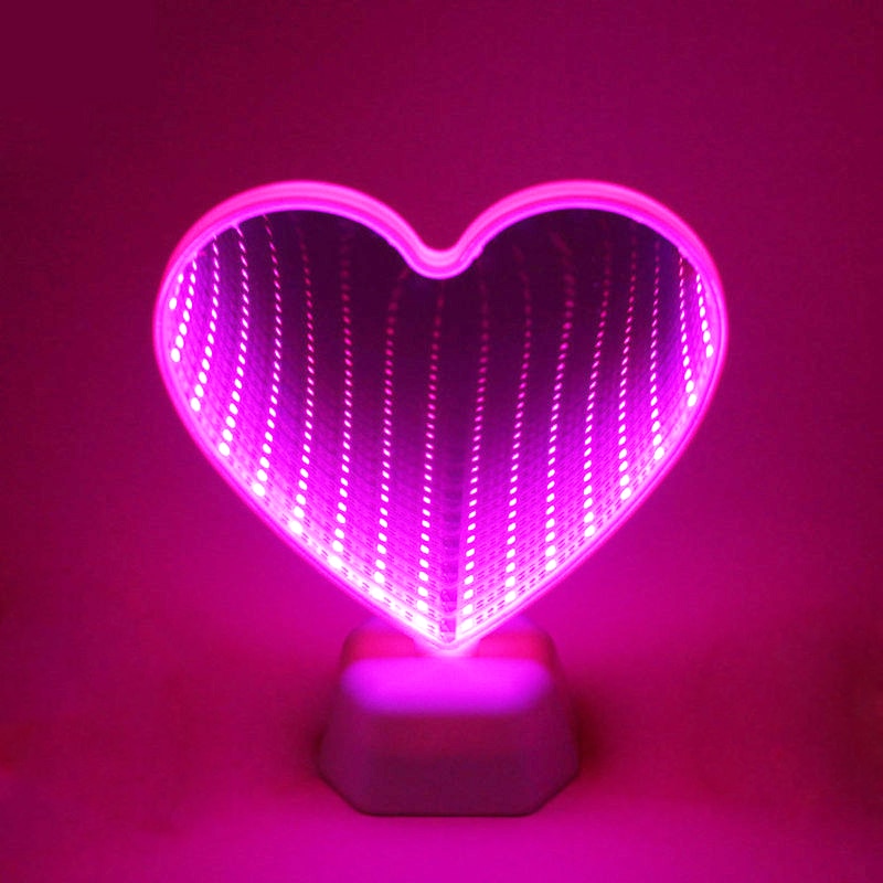 Lovely Heart Shaped LED Nightlight Lamp