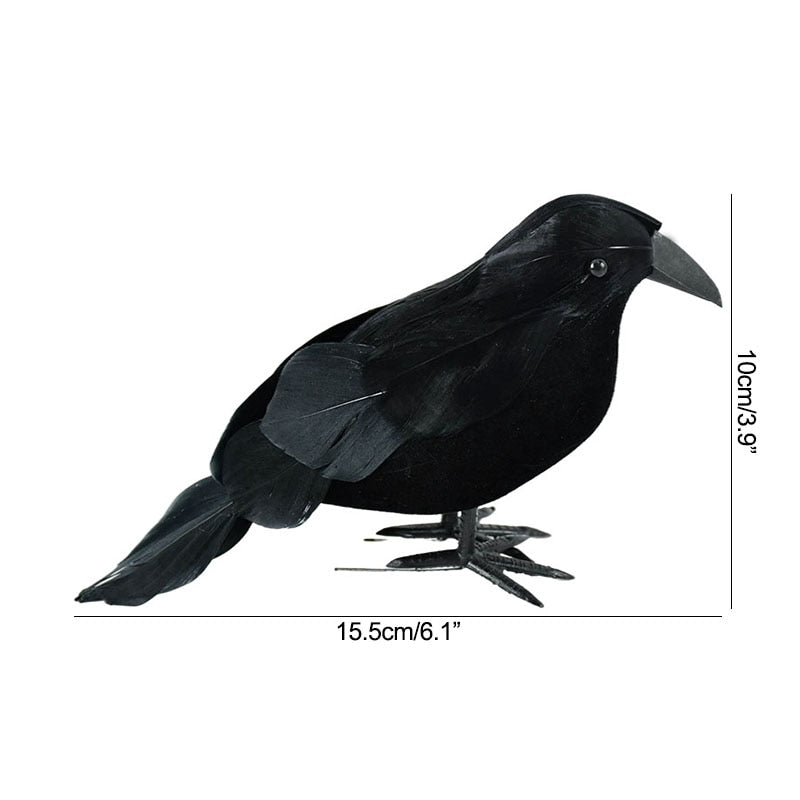 Spooky Black Bird Halloween Decoration