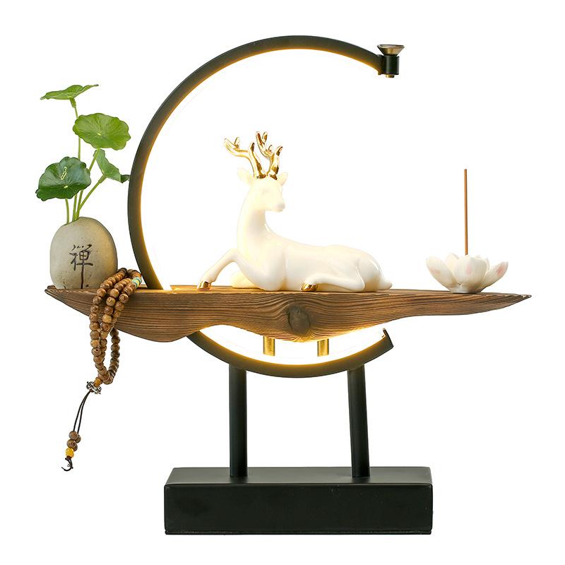 Serene Deer Tabletop Incense Lamp