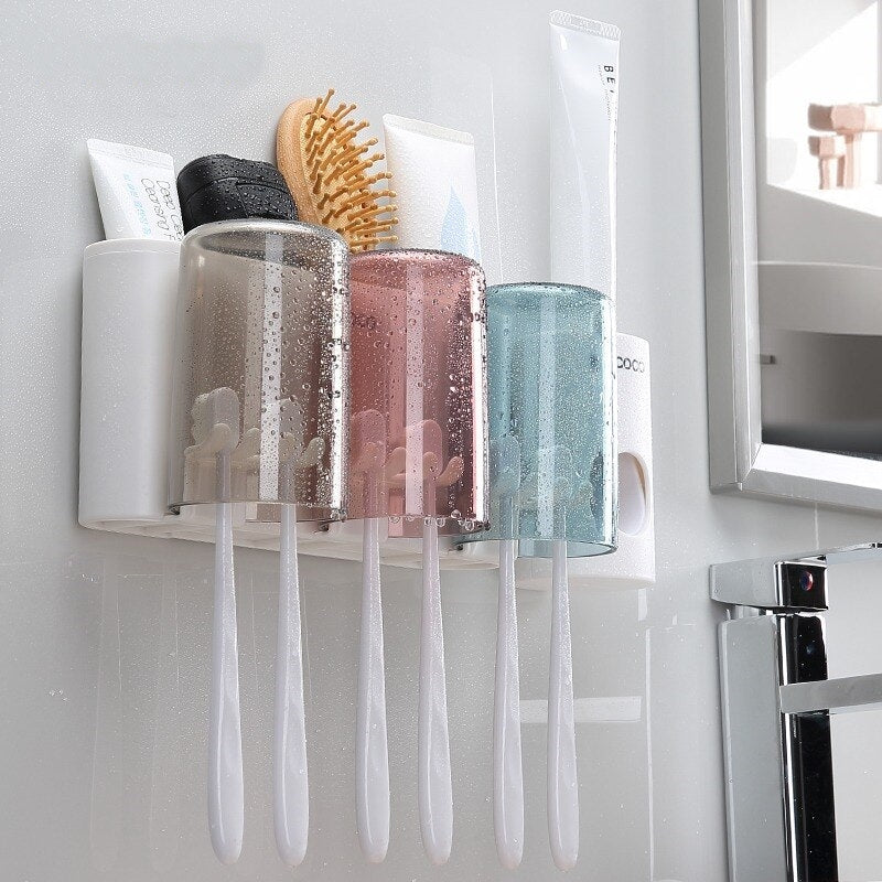 Space Saving Bathroom Storage Toothbrush Holder