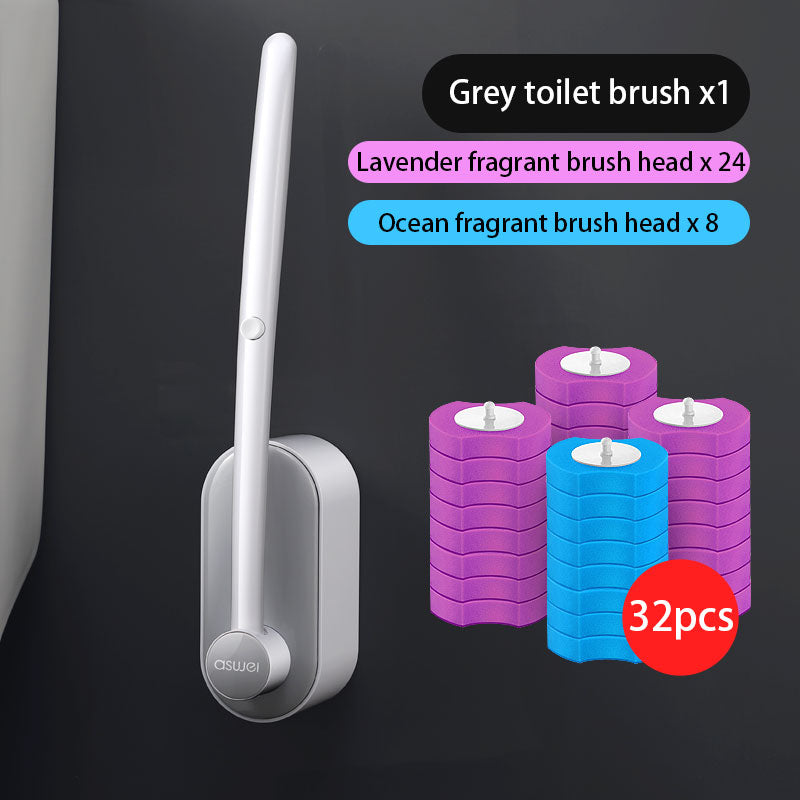 Extended Handle Bathroom Toilet Brush Set