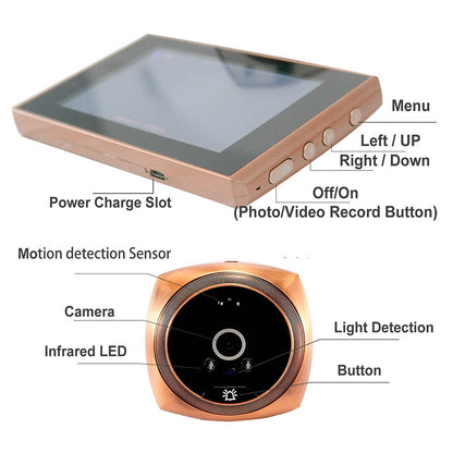 Wireless Motion Detection Door Viewer Camera