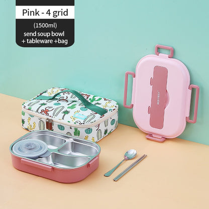 Insulated Kids Lunch Container with Multiple Compartments