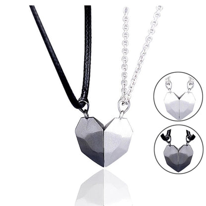 Lovely His Hers Interlocking Couple Necklace Set