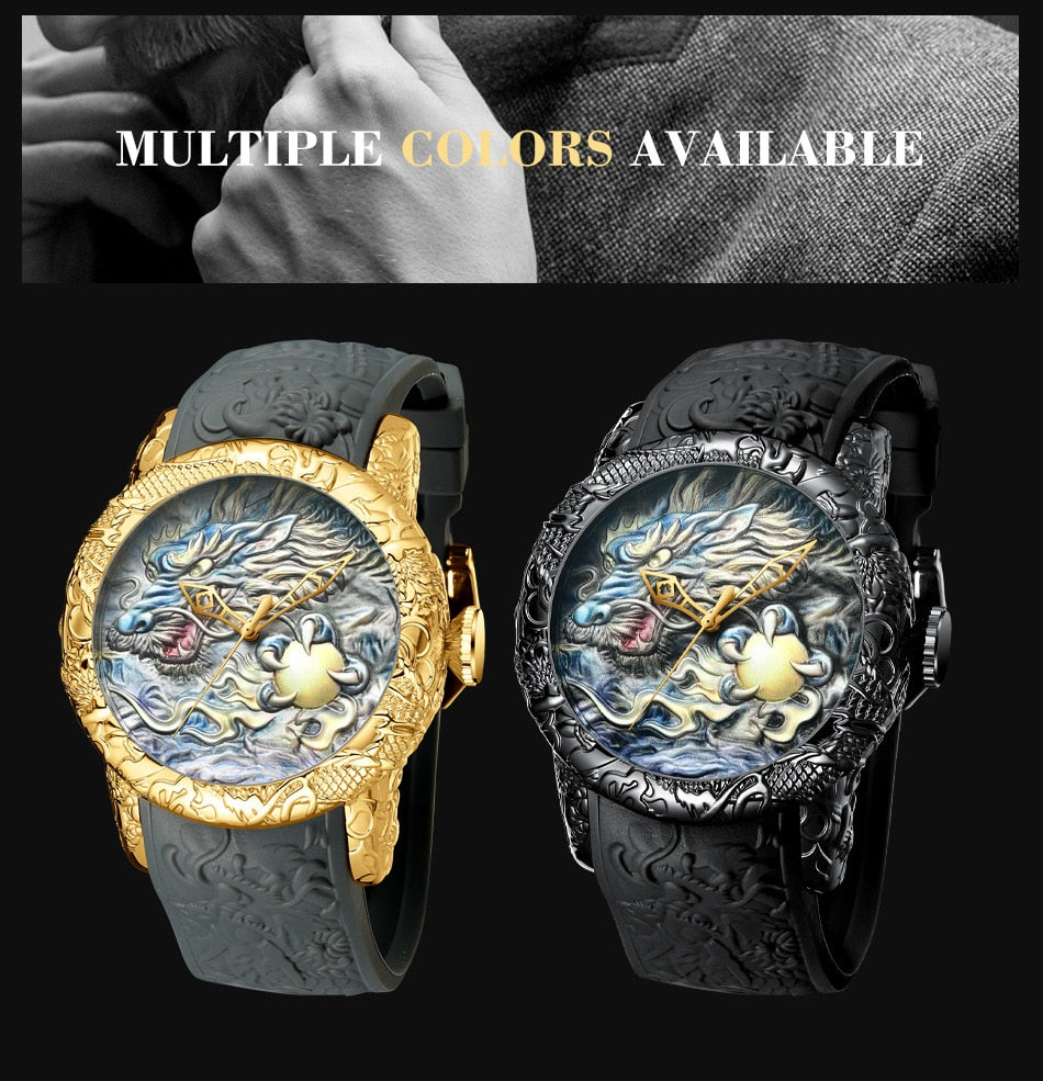 Vintage Dragon Quartz Crystal Watch