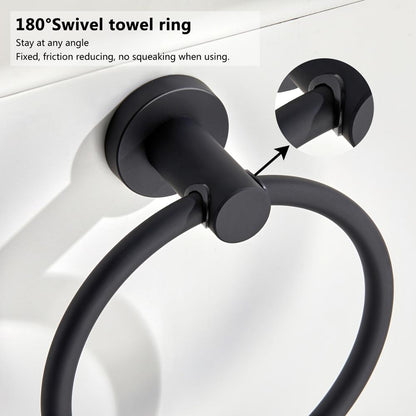 Chrome Round Bathroom Towel Holder