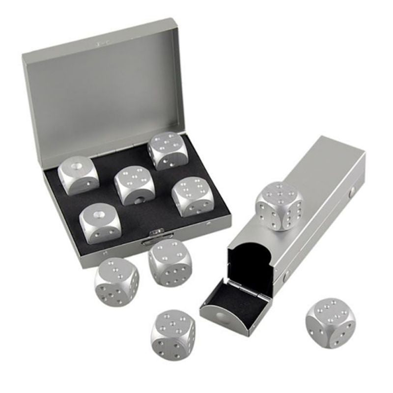 Premium 5pc Metal Dice Set Aluminum Alloy
