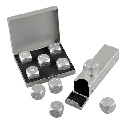Premium 5pc Metal Dice Set Aluminum Alloy