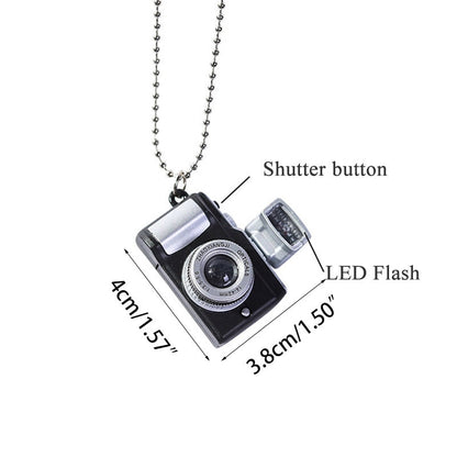 Retro Camera Pendant Torch Necklace