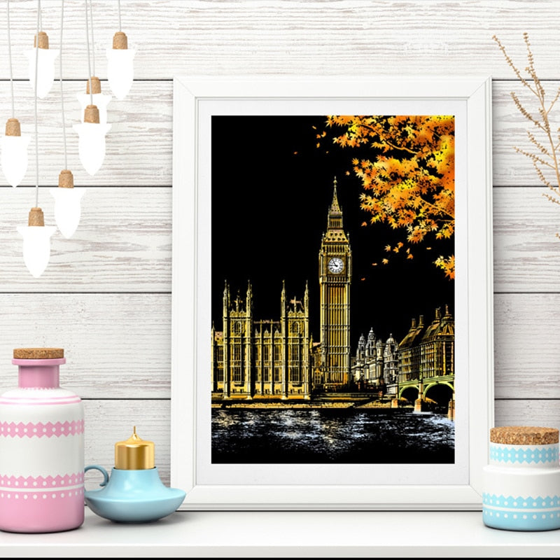 Colorful Art Scratch Off Painting Kit