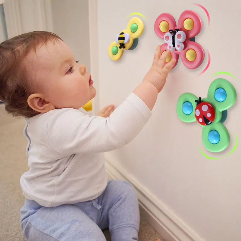 Fun Rotating Suction Cup Toy 3-Pack Set