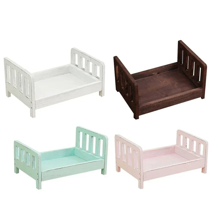 Rustic Wood Baby Photo Prop Bed