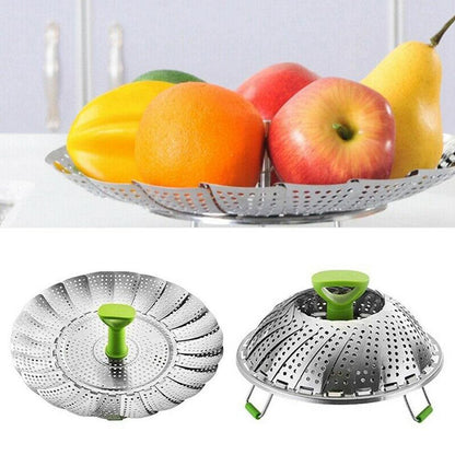 Collapsible Stainless Steel Vegetable Steamer Basket