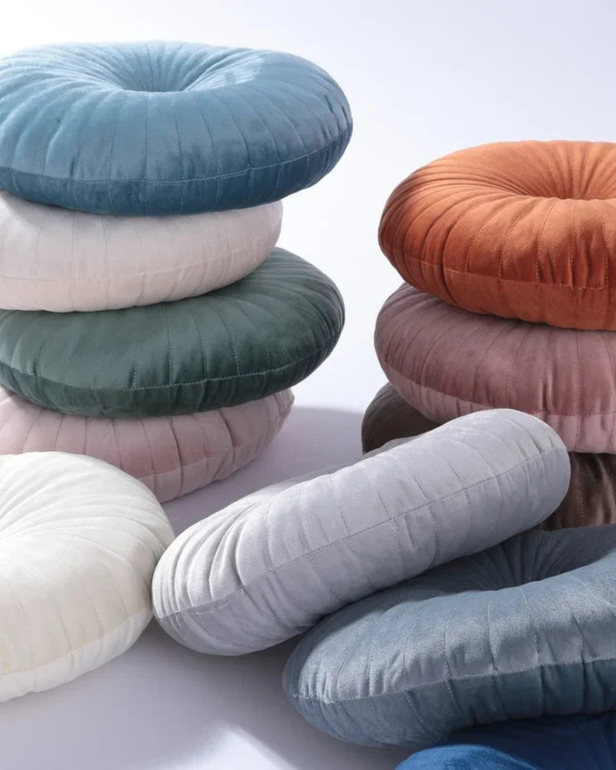Stylish Round Pillow in Contemporary Style