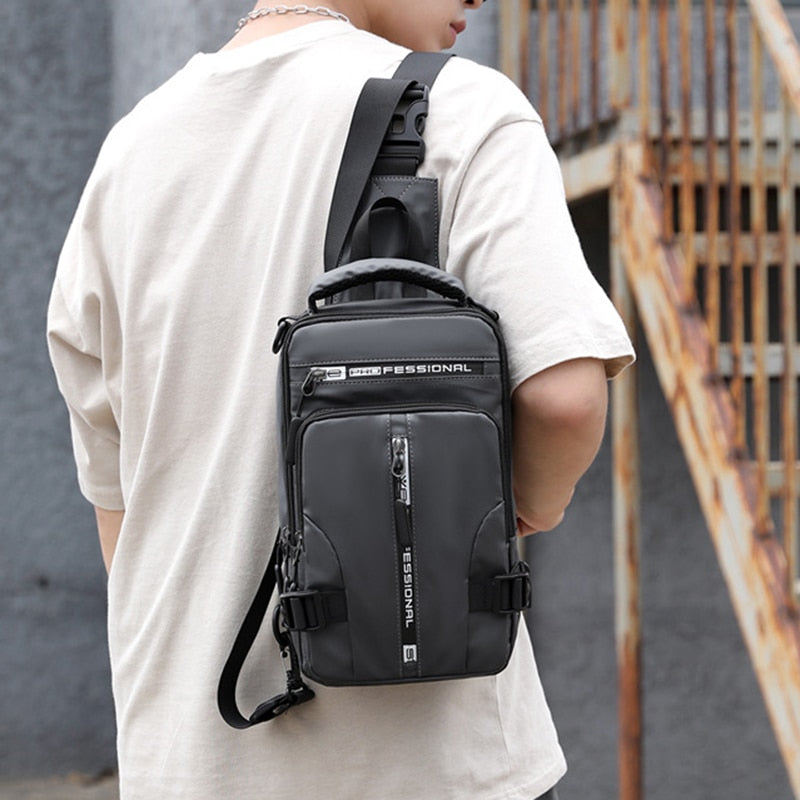 Secure Water Resistant Crossbody Purse, USB Charger Bag - Fesara