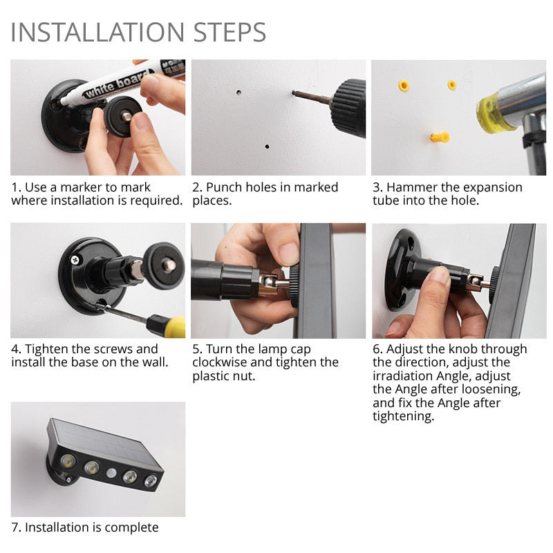 Bright Solar Powered Motion Security Light