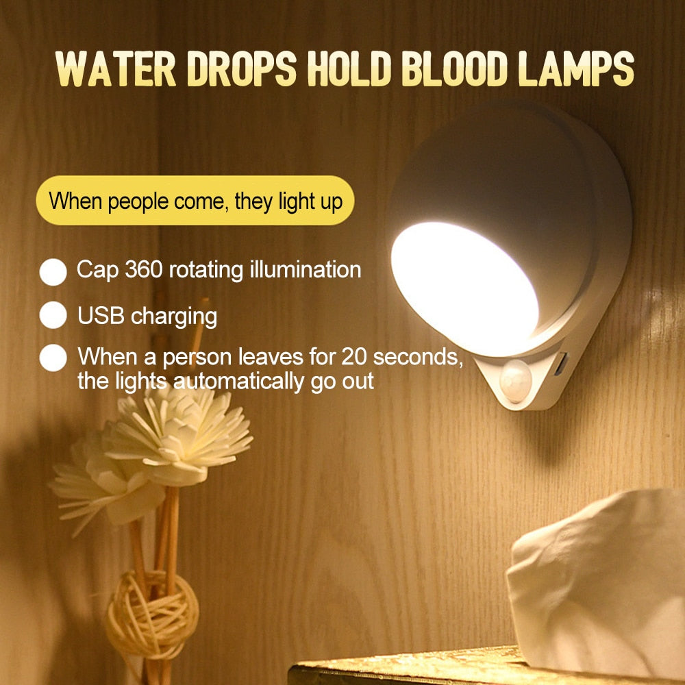 Colorful 360 Spin Water Drop LED Nightlight Lamp