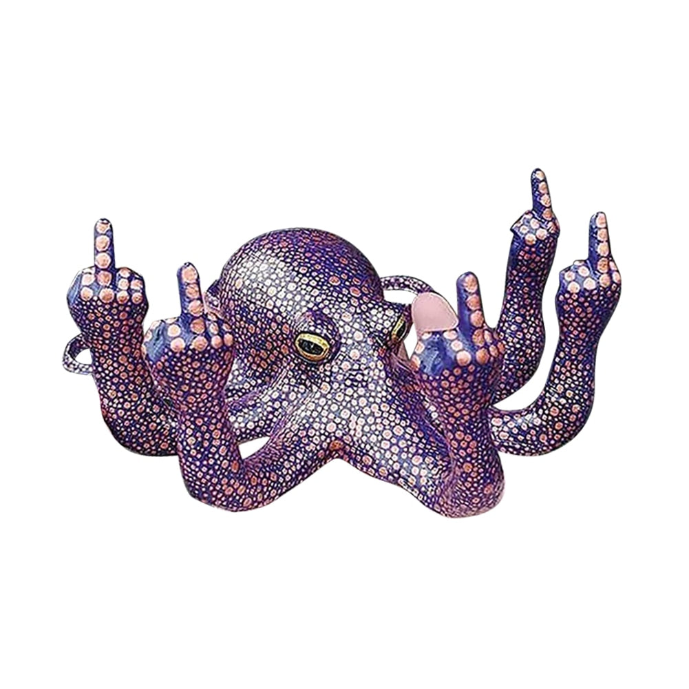 Vibrant Colorful Octopus Figurine Decor - Fesara