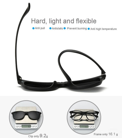 Stylish Polarized Sunglasses with Magnetic Lenses