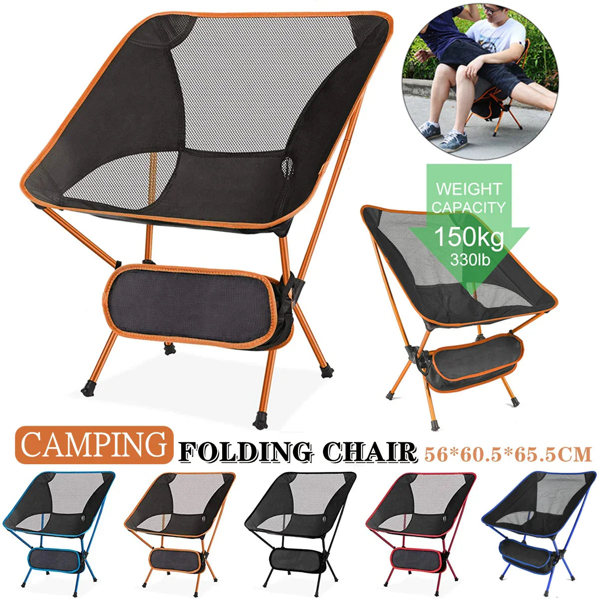 Portable Camping Set with Lightweight Chair & Blanket