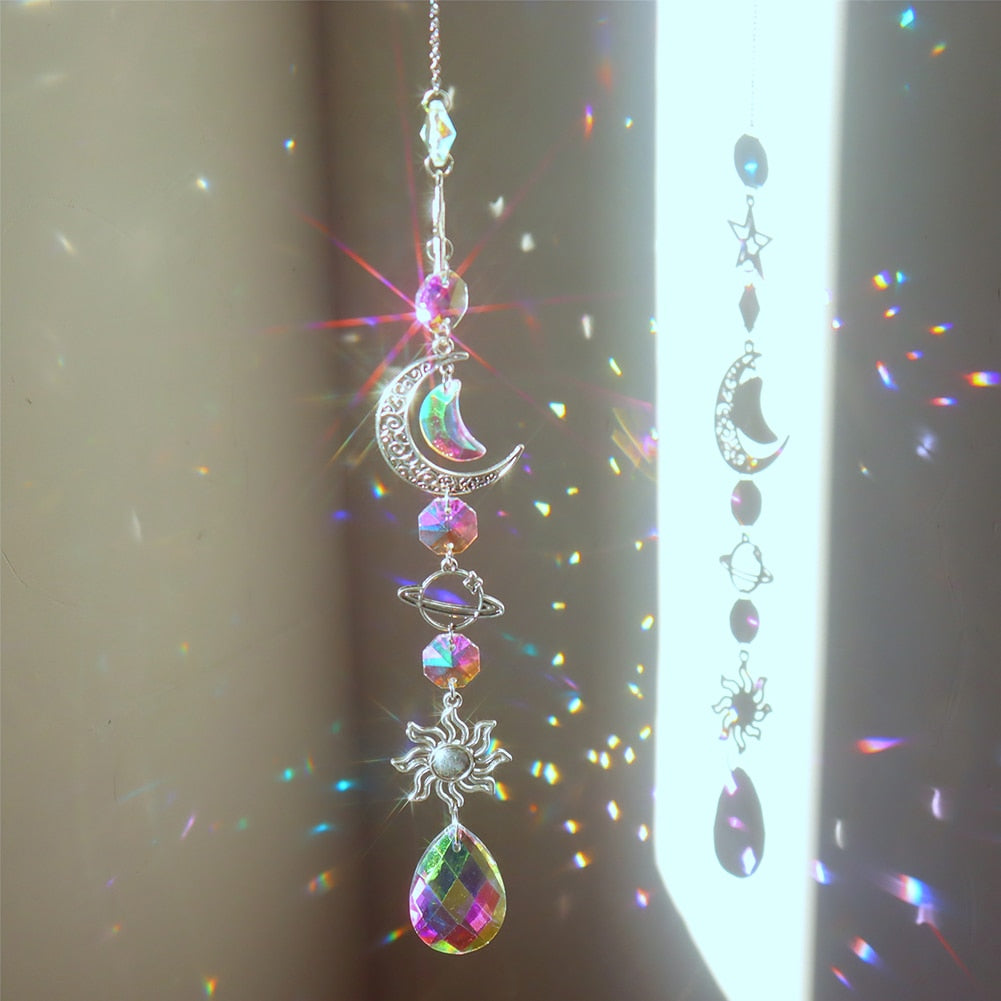 Beautiful Crystal Wind Chime Sun Catcher Ornament