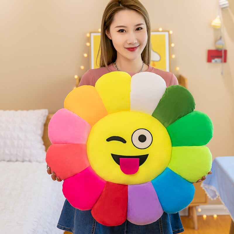 Bright Floral Soft Cushion Pillow