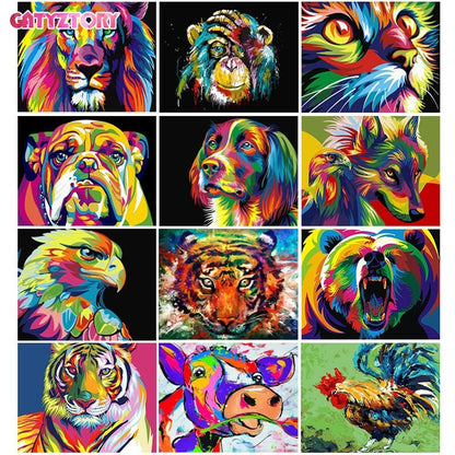 Colorful Animal Art Kit by Numbers - Fesara