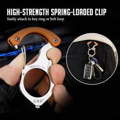 Tough Outdoor Multi-Tool Keychain Ring
