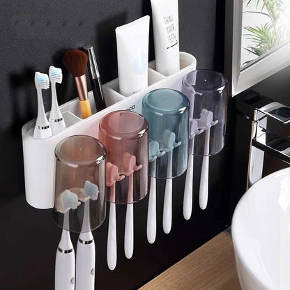 Space Saving Bathroom Storage Toothbrush Holder