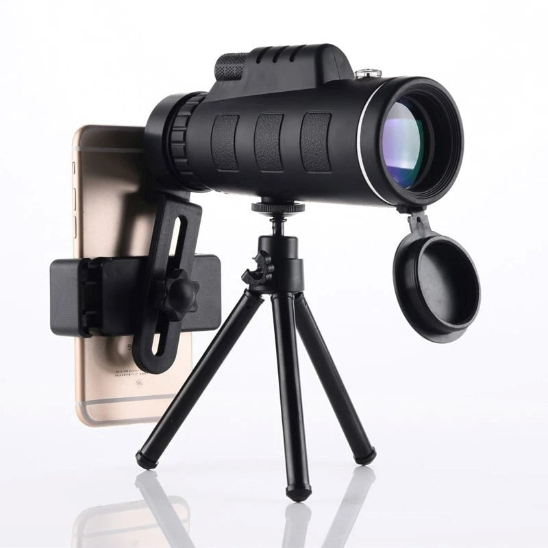 Portable HD Monocular Telescope with Phone Adapter & Stand - Fesara