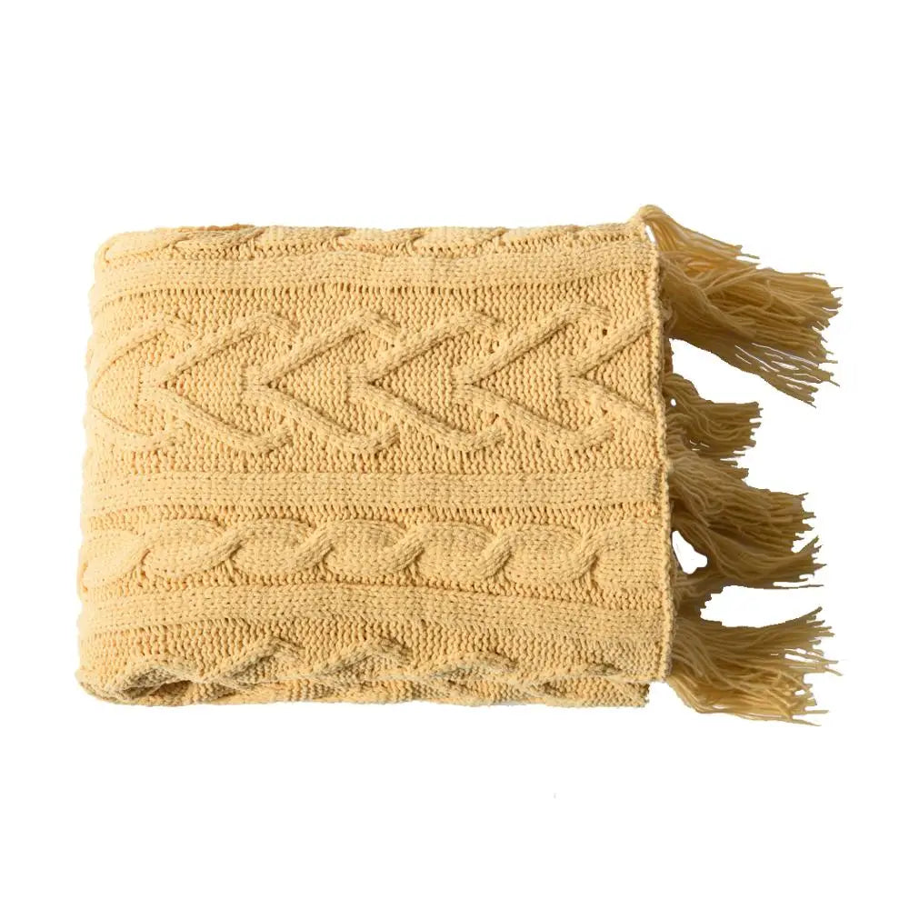 Plush Heart Blanket with Soft Fringe