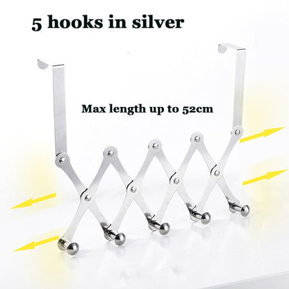 Space Saving Over Door Closet Hook Rack