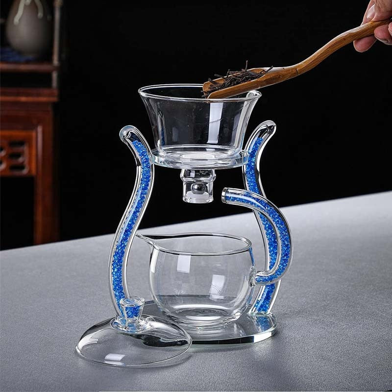 Luxurious Clear Glass Loose Leaf Tea Strainer