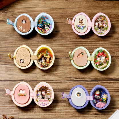Small Handcrafted Wooden Doll House Miniature