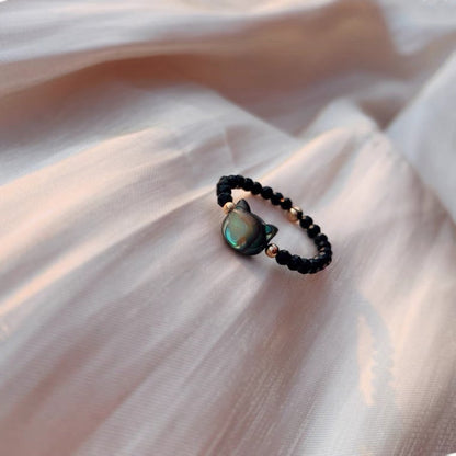 Lucky Charm Cat Silver Ring