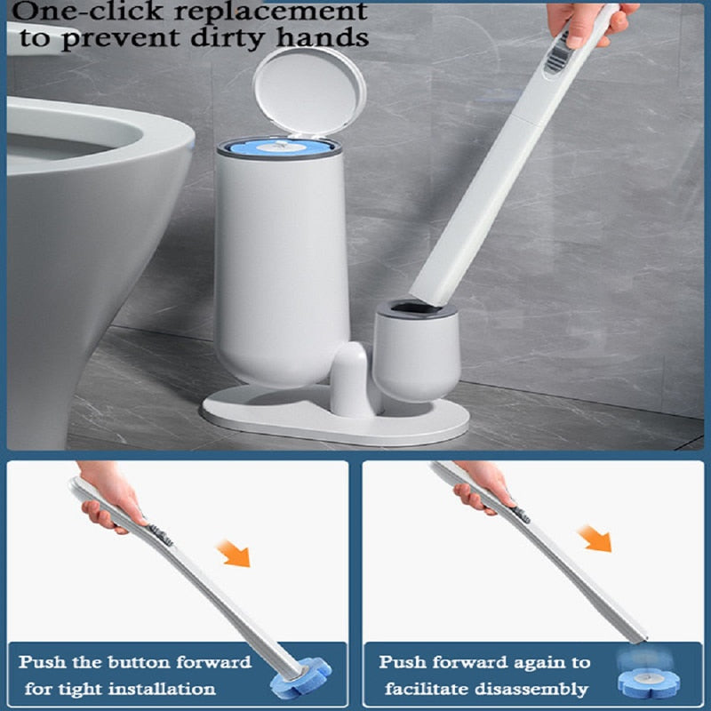 Easy Clean Disposable Toilet Brush Kit