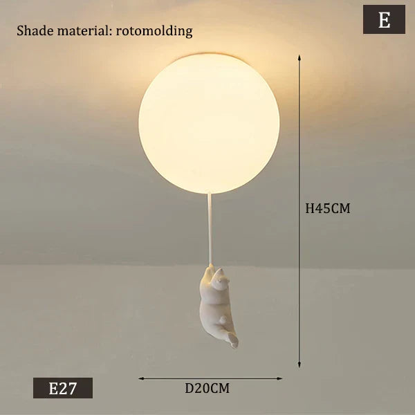 Colorful Teddy Bear Hot Air Balloon Lamp