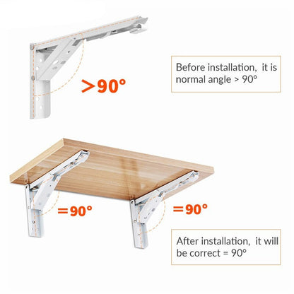 Space-Saving Foldable Wall Shelf Bracket