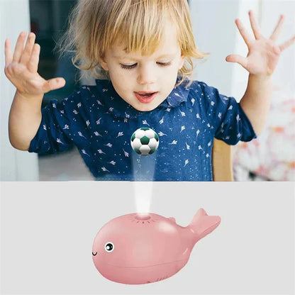 Colorful Whale Bath Toy with Splash Ball