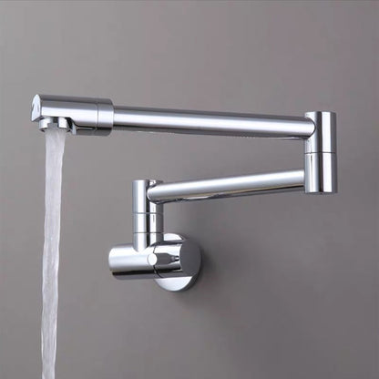 Space-Saving Folding Kitchen Faucet in Chrome Finish - Fesara