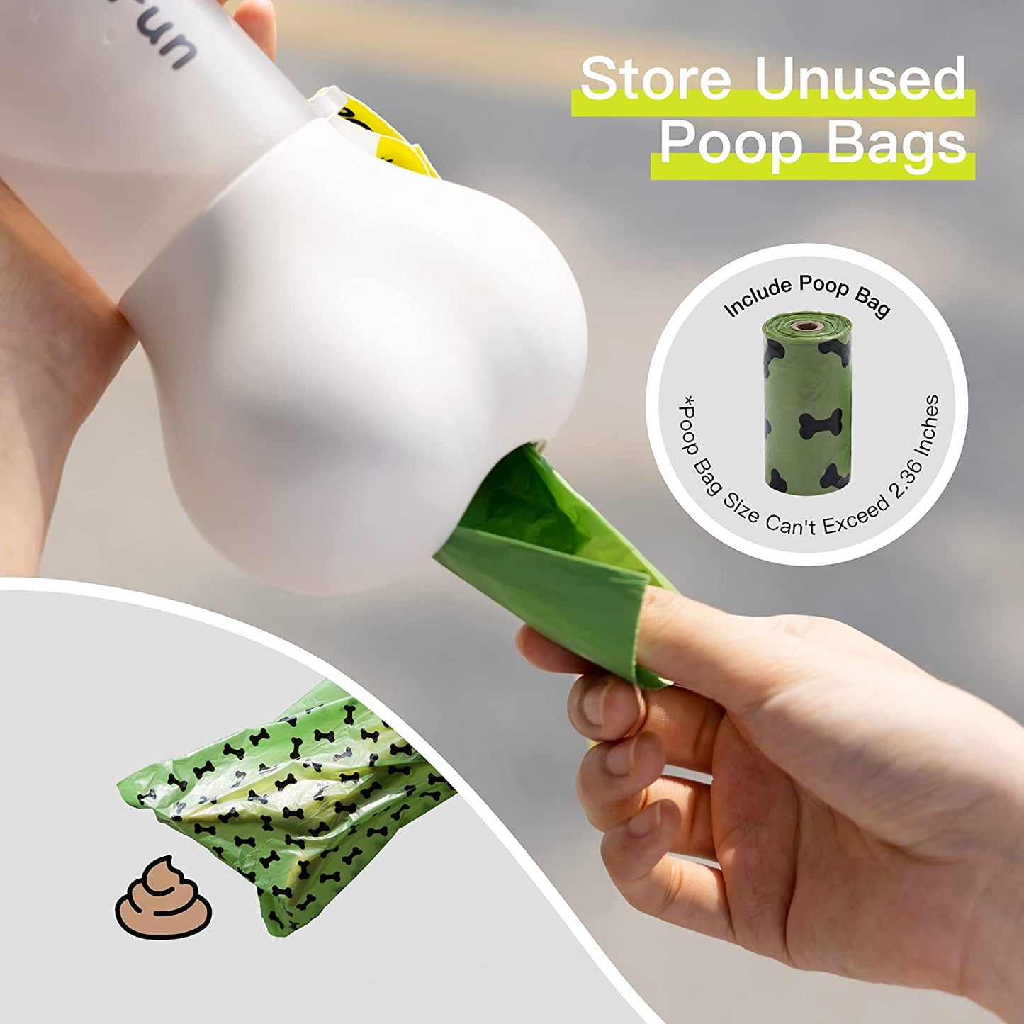 Fesara Cute Dog Bone Water Bottle