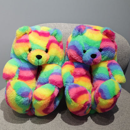 Cozy Fuzzy Bear Claw Indoor Slippers