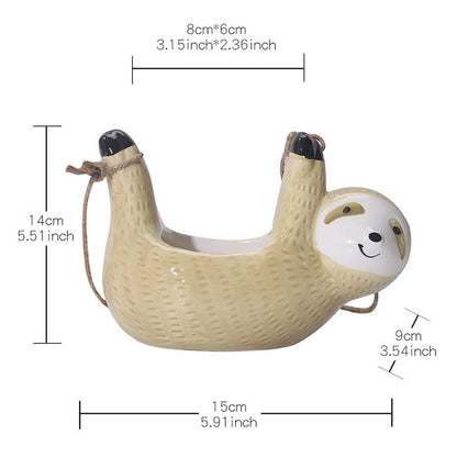 Colorful Sloth Planter Pot