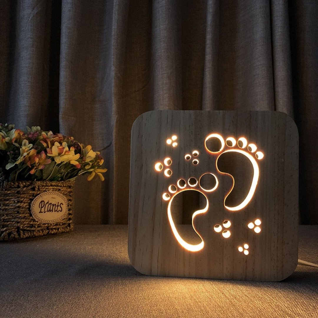 Rustic Wood Desk Lamp for Cozy Ambient Lighting