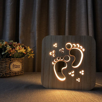 Rustic Wood Desk Lamp for Cozy Ambient Lighting