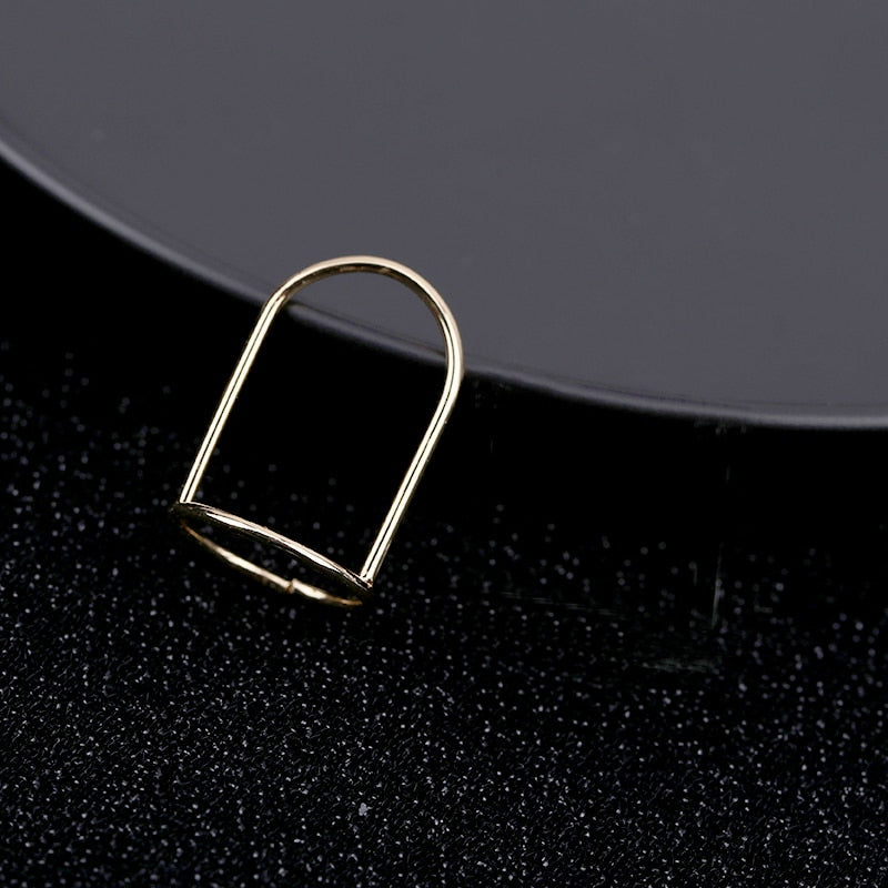 Edgy Metal Stacking Nail Rings