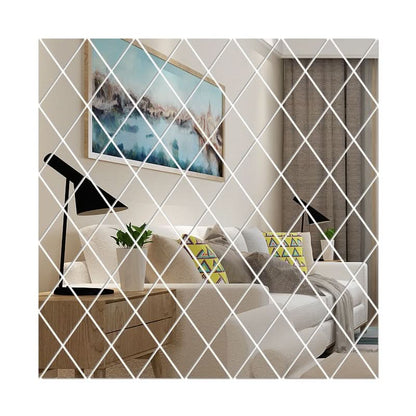 Stylish 3D Wall Mirror Triangle Decor