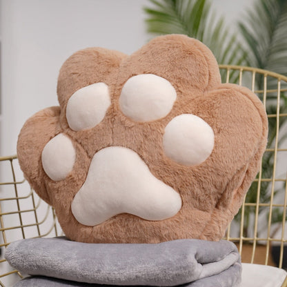 Soft Plush Bear Paw Hand Warmer Cushion