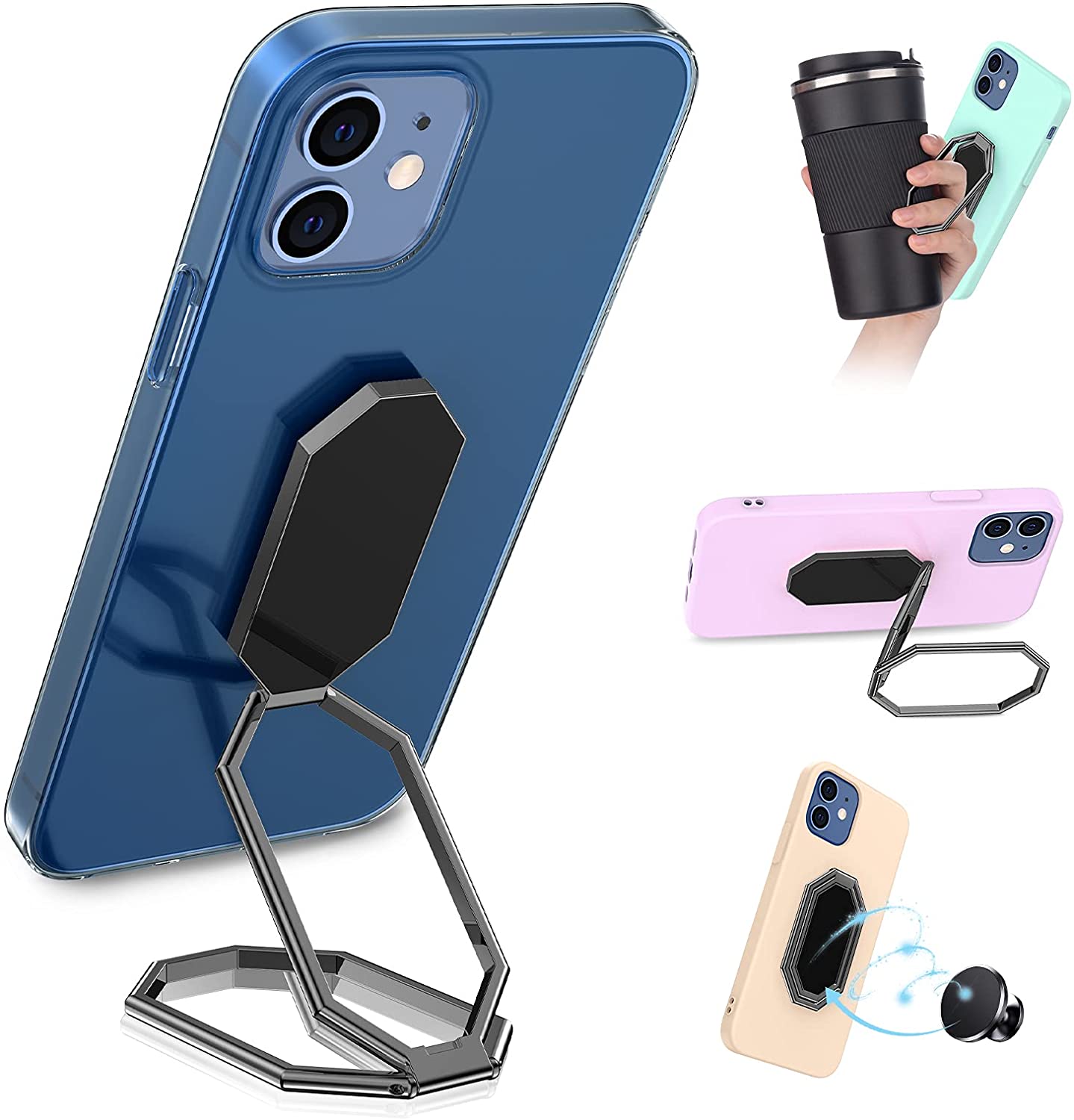 Stylish Octagonal Metal Phone Stand Holder